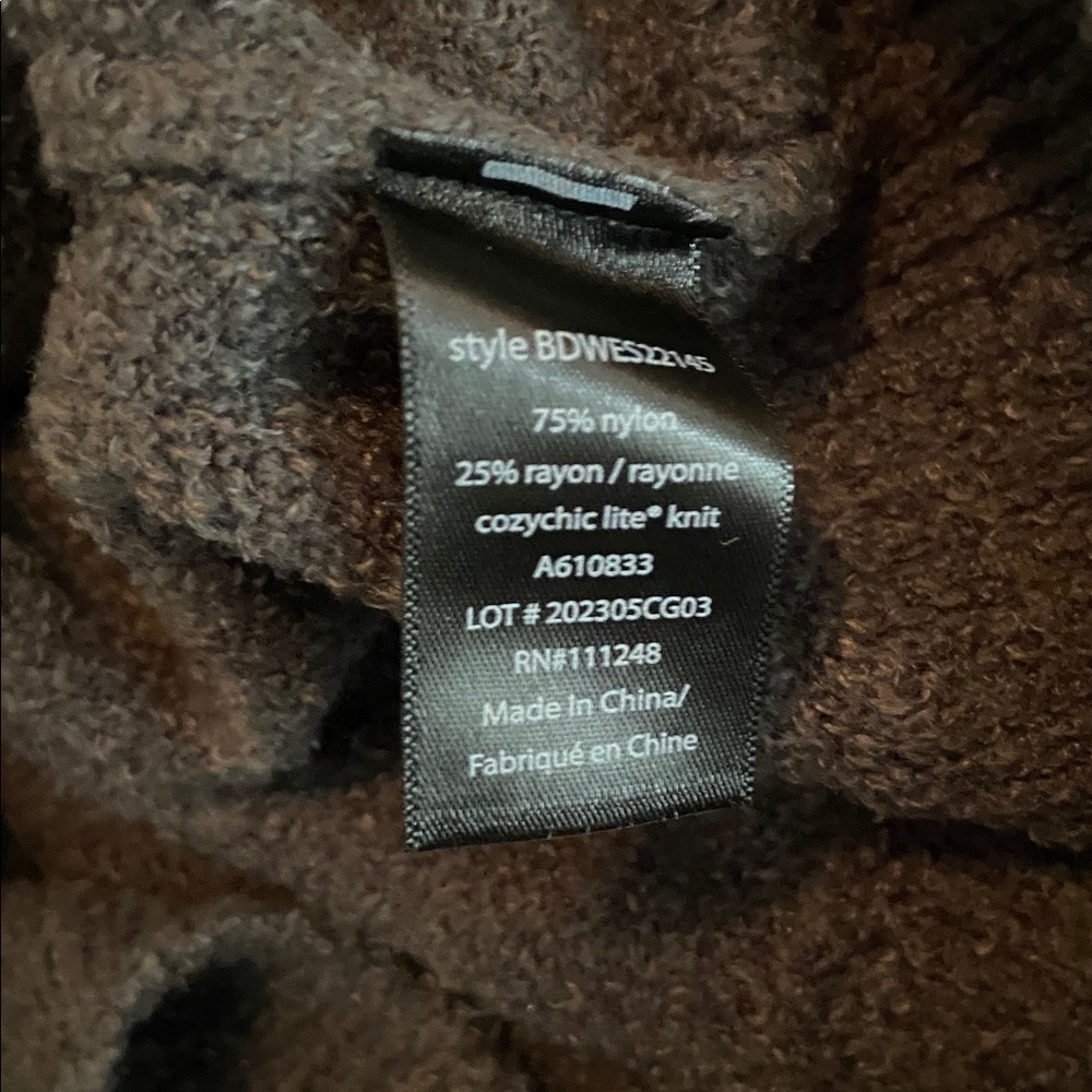 Barefoot Dreams 2 Piece Set CozyChic Lite V Neck Sweater Pant Jogger Dk Gray S - Picture 11 of 14